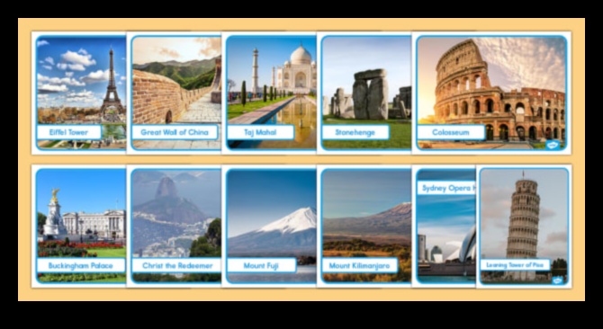 Cultural Collage: A Mosaic of Global Landmarks