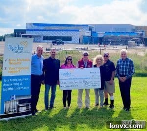 Cheque presentation with local dignitaries and organizers