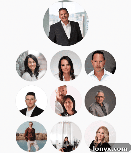 Infographic displaying the top 10 real estate agents in Canada for 2022, as ranked by Rate-My-Agent.com, with their names, brokerages, and locations.