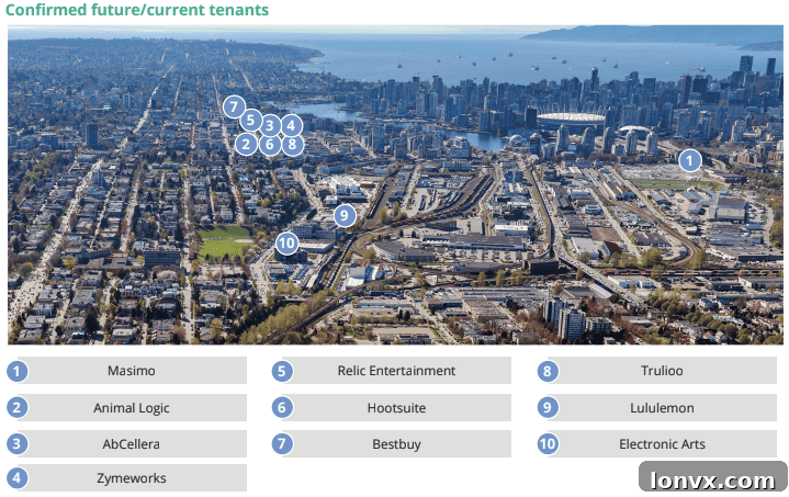 Detailed map showing planned urban development zones and transportation links in a city.