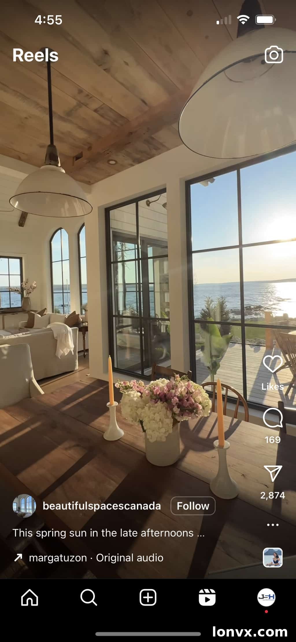 Real estate agent demonstrating a cozy bedroom with natural light on Instagram Reels with 'My Favourite Time of Day' trending sound