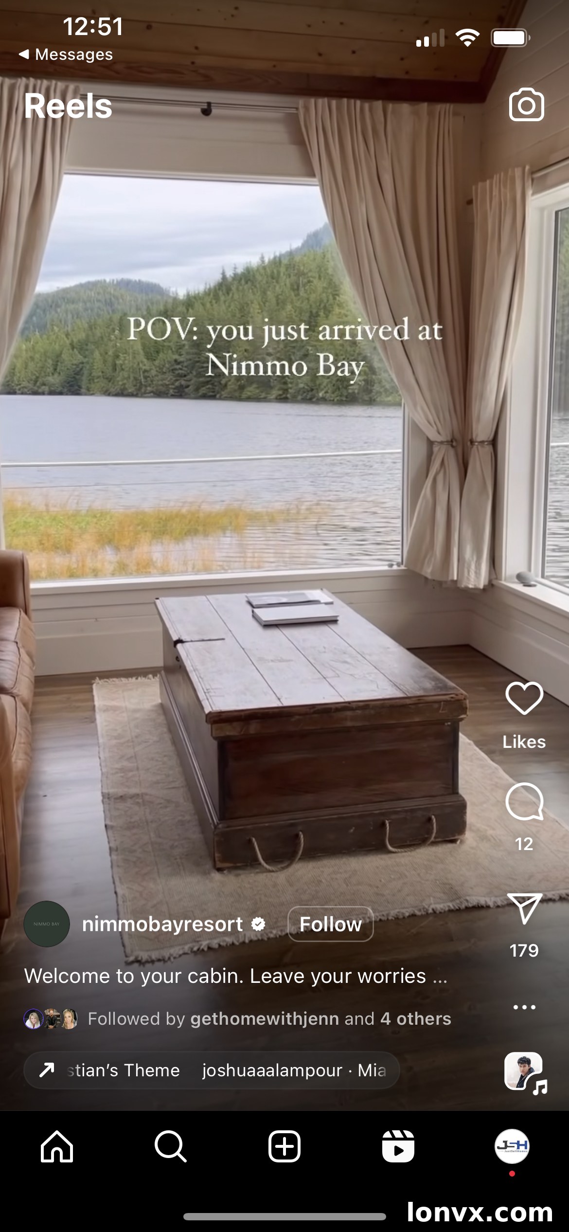 Person looking into a luxurious living room, illustrating the 'POV: You just stepped into your dream home' Instagram Reel trend