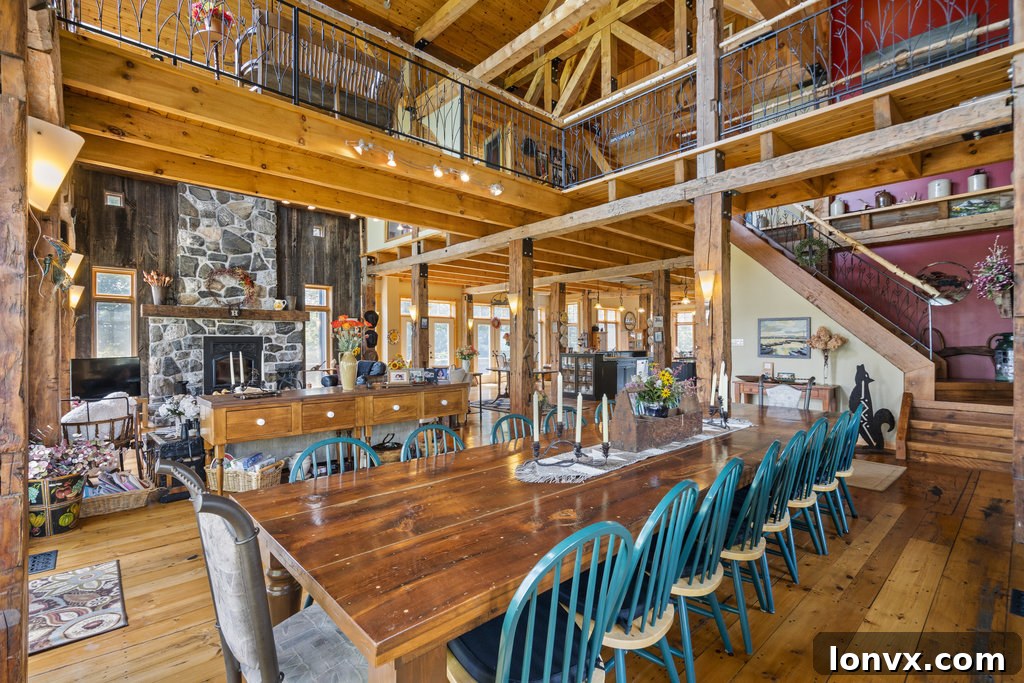 The charming interior of Howl Hill Farm, blending historical elements with modern comfort.