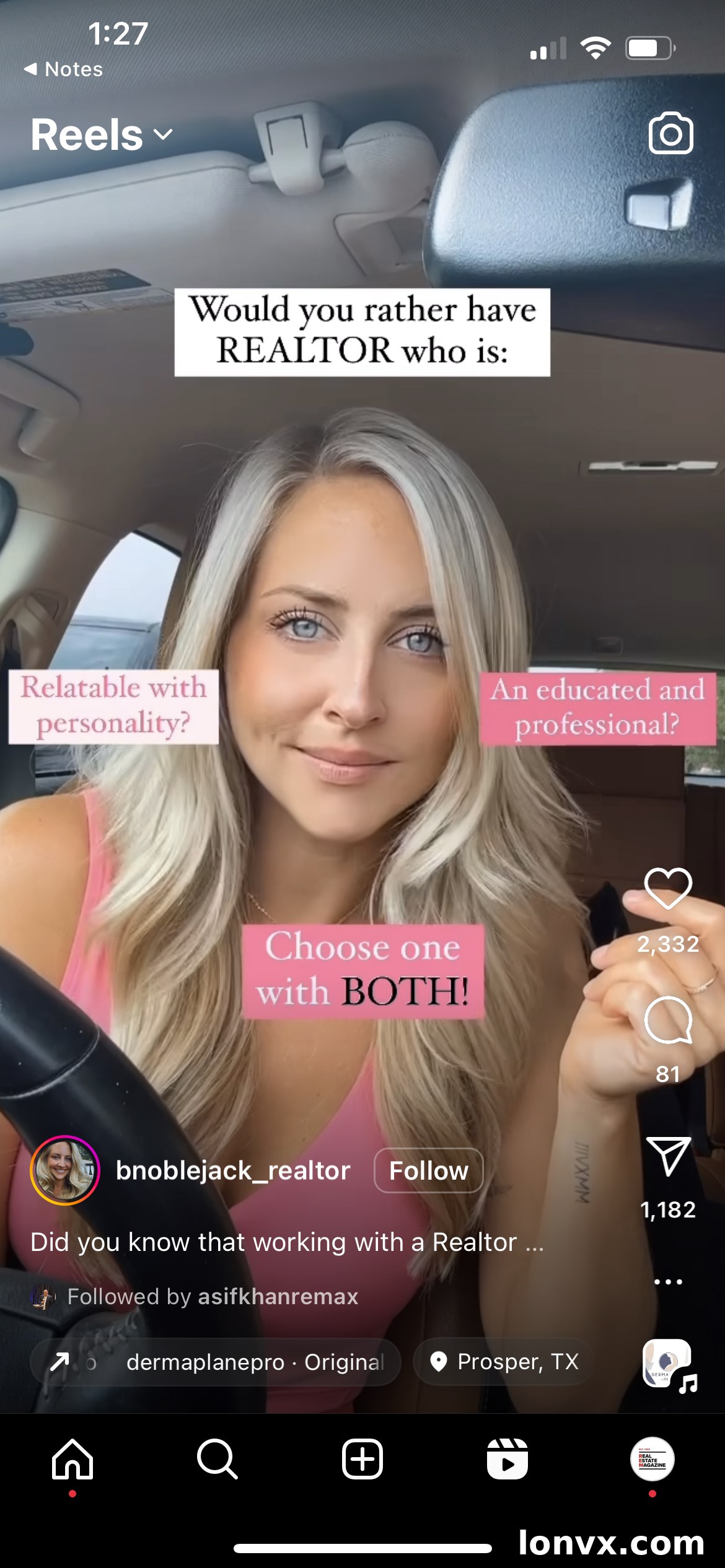 Get in front of the camera Reel trend example for personal branding