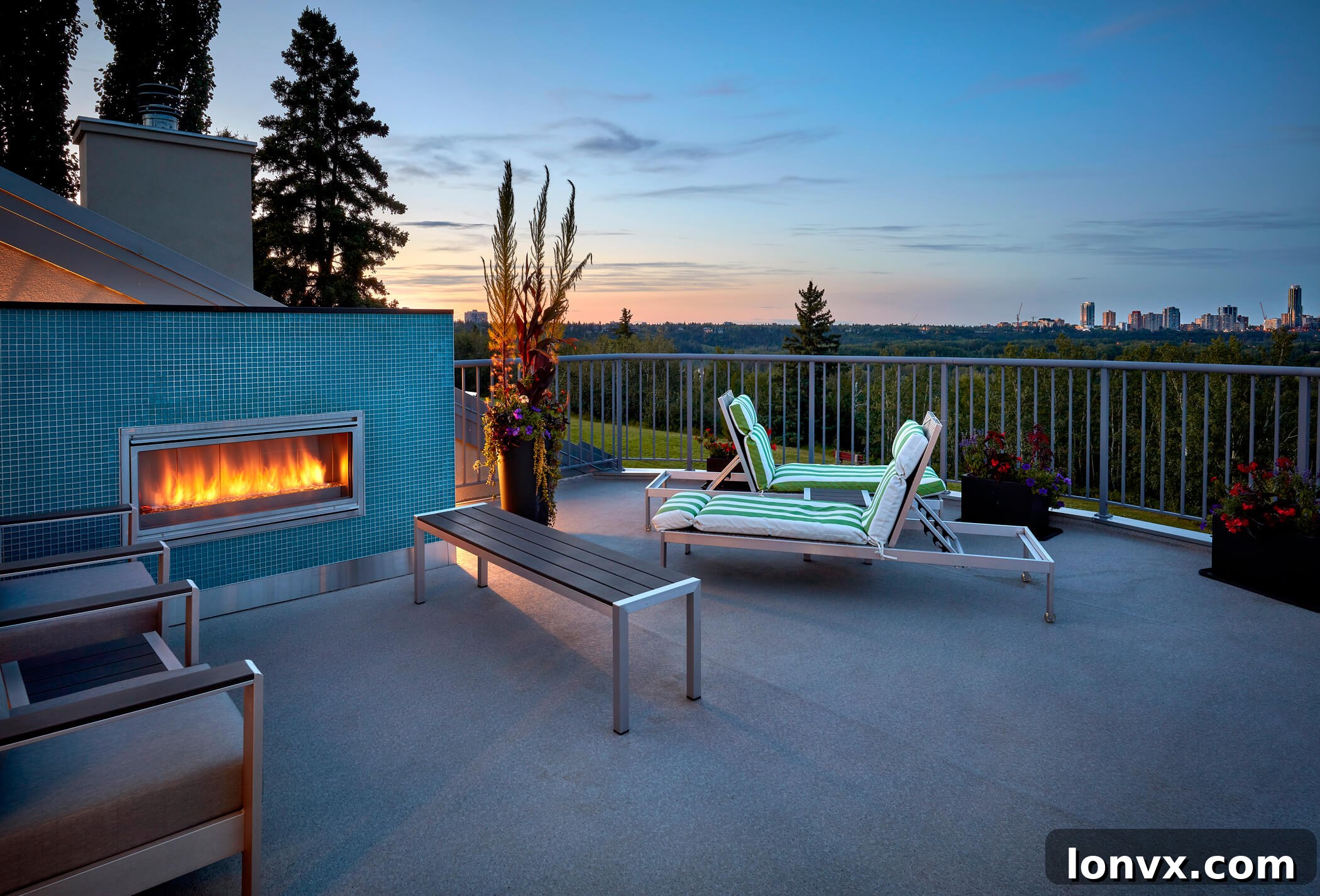 The stunning architectural exterior of the luxury Edmonton home at 9020 Valleyview Dr. N.W., showcasing its modern design and strategic placement to maximize views.