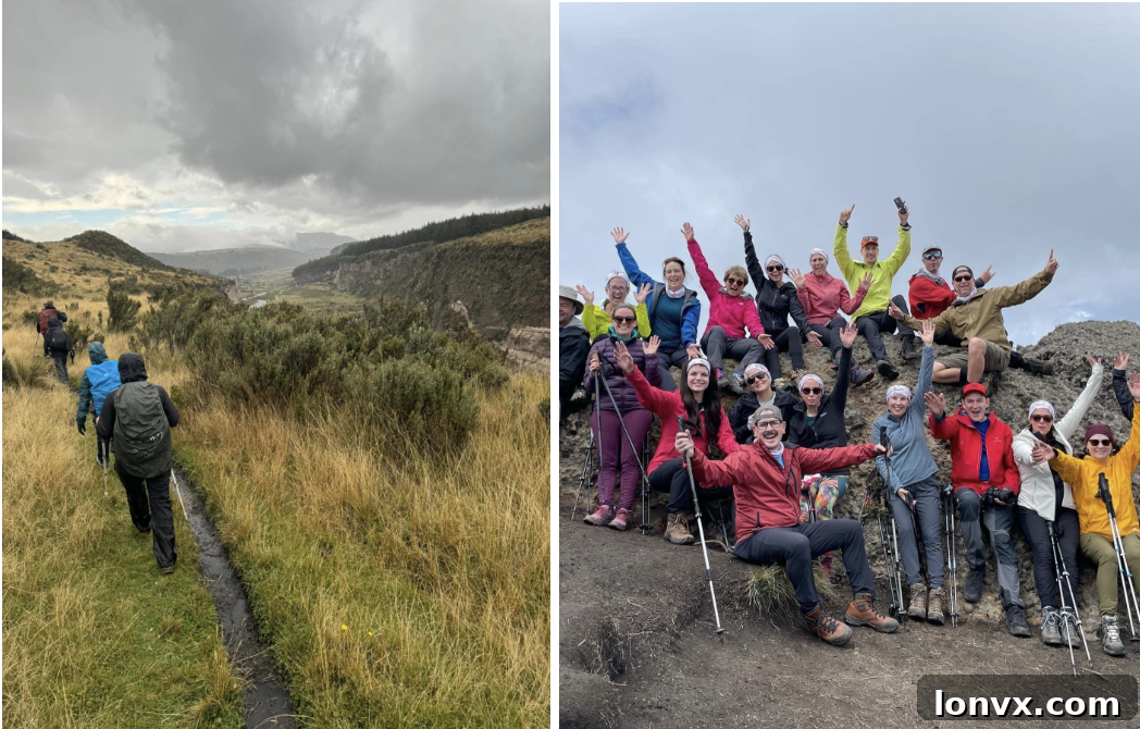 Royal LePage Challenge for Shelter team trekking in the Andes mountains of Ecuador