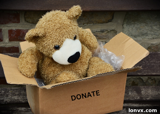Donated items ready for pick up or drop off