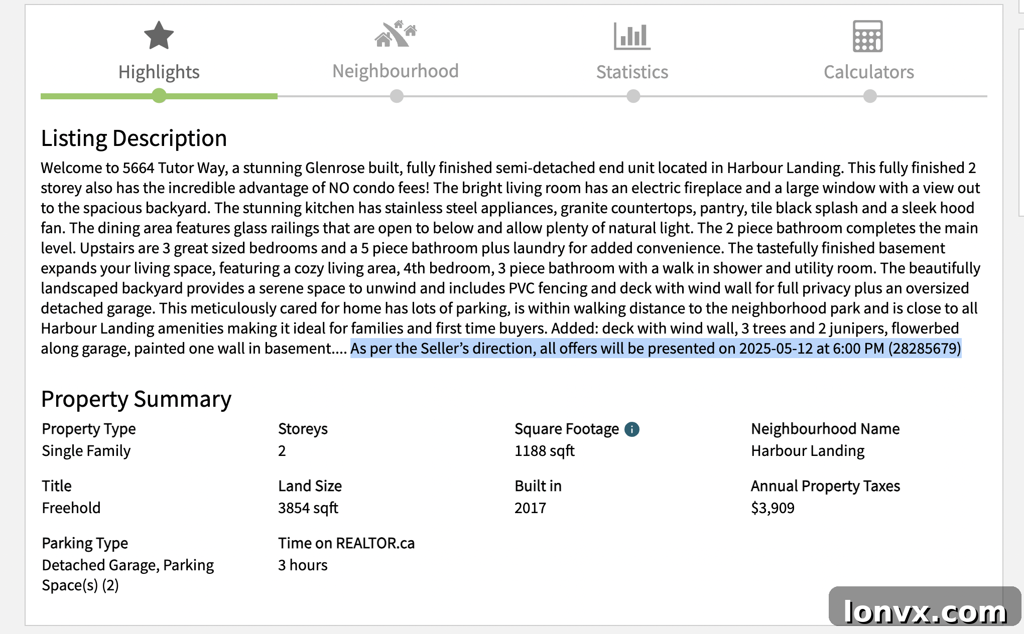 Realtor.ca Listing Example