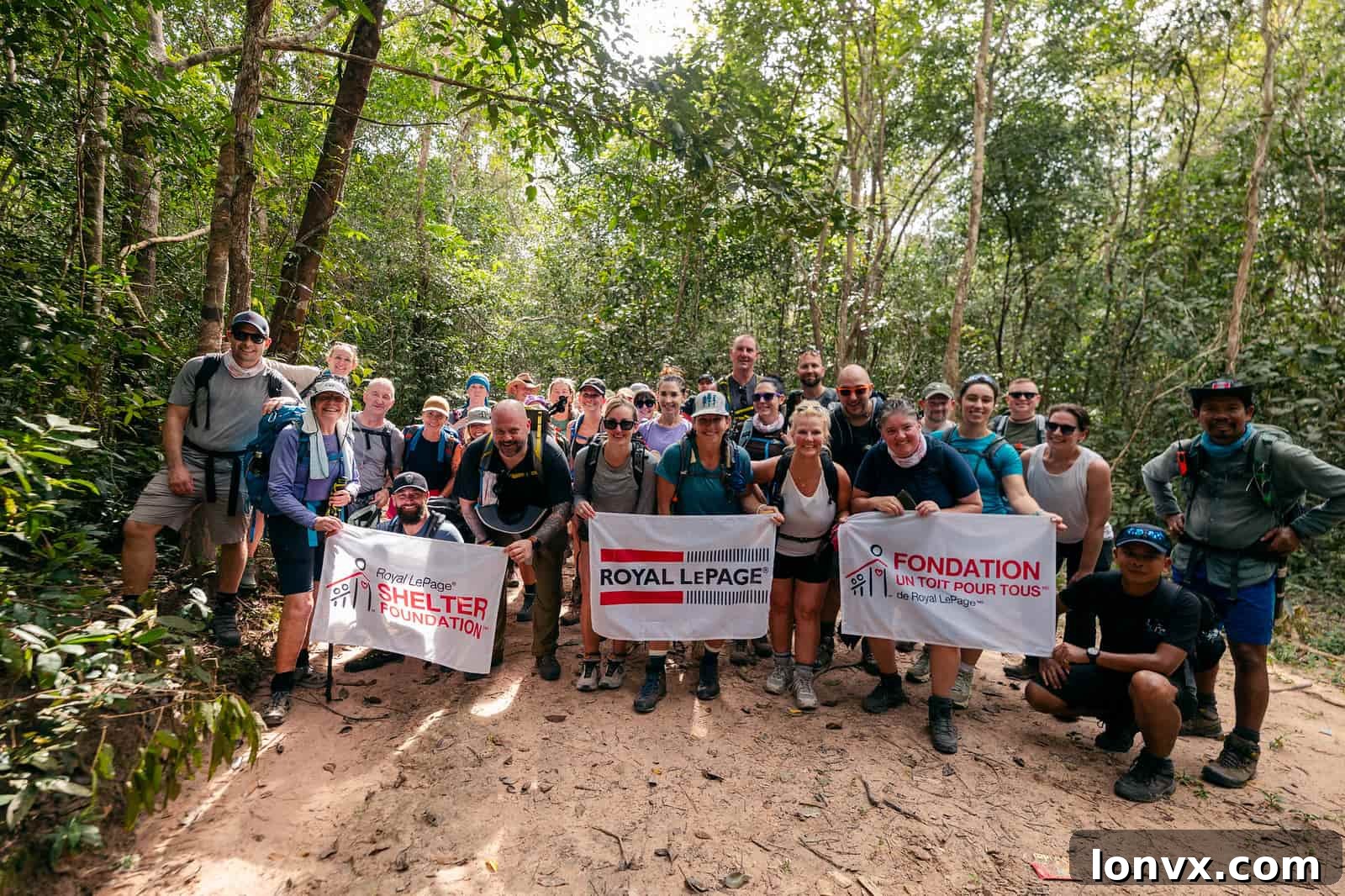 Royal LePage Cambodia Challenge for Shelter participants celebrate their achievement