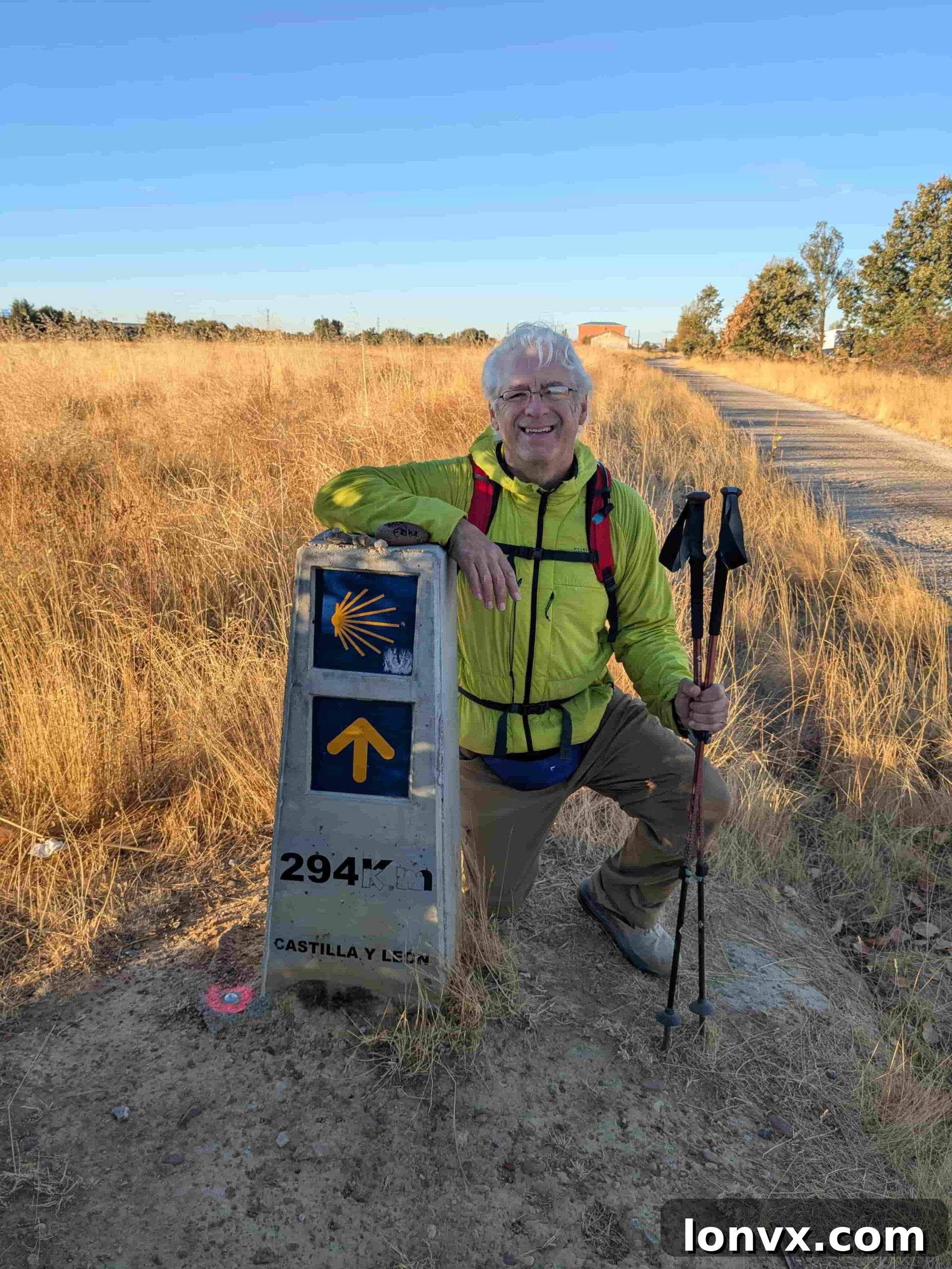 Camino de Santiago trail marker