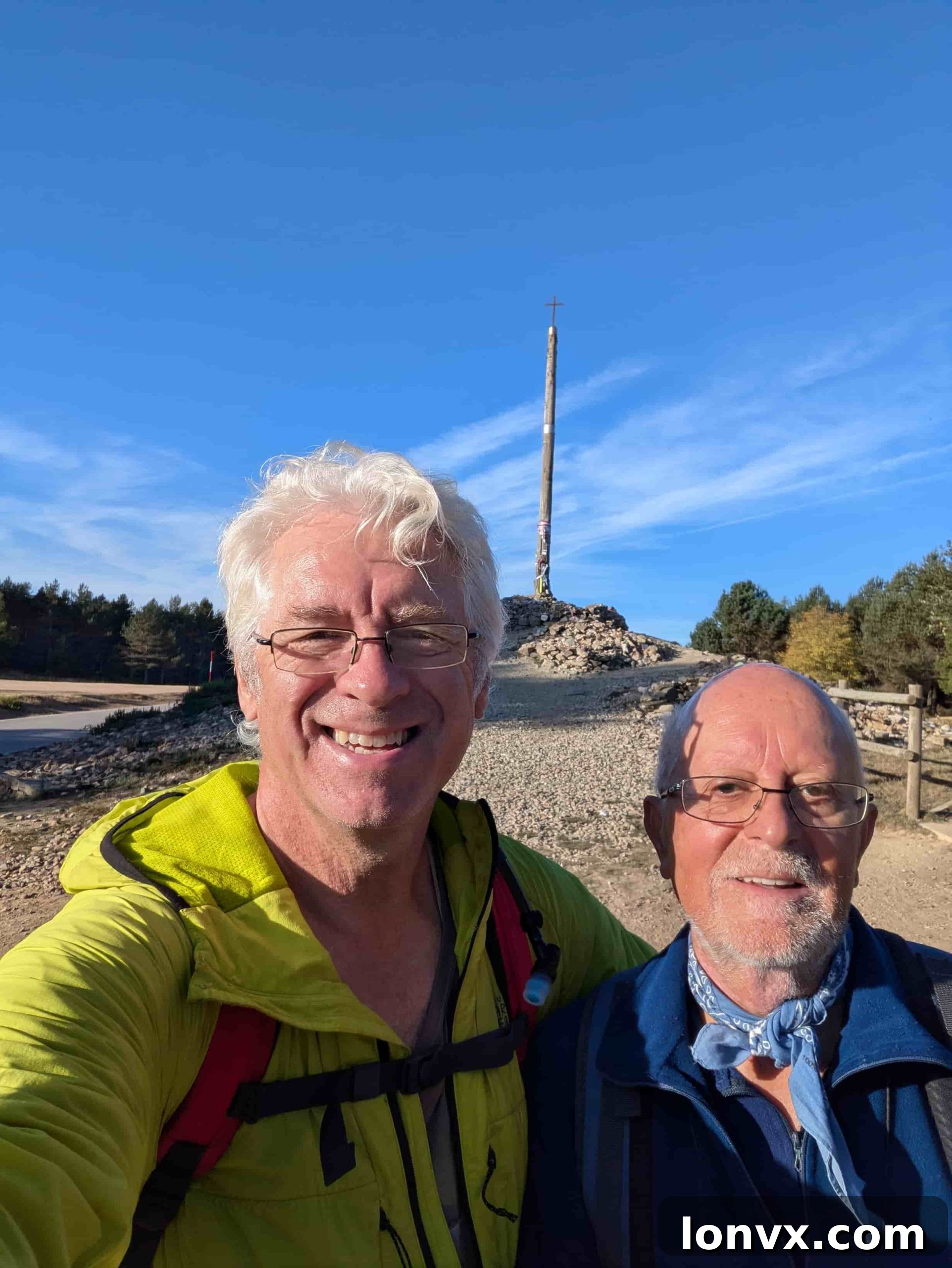 Gerald and walking companion, Javier, on the Camino