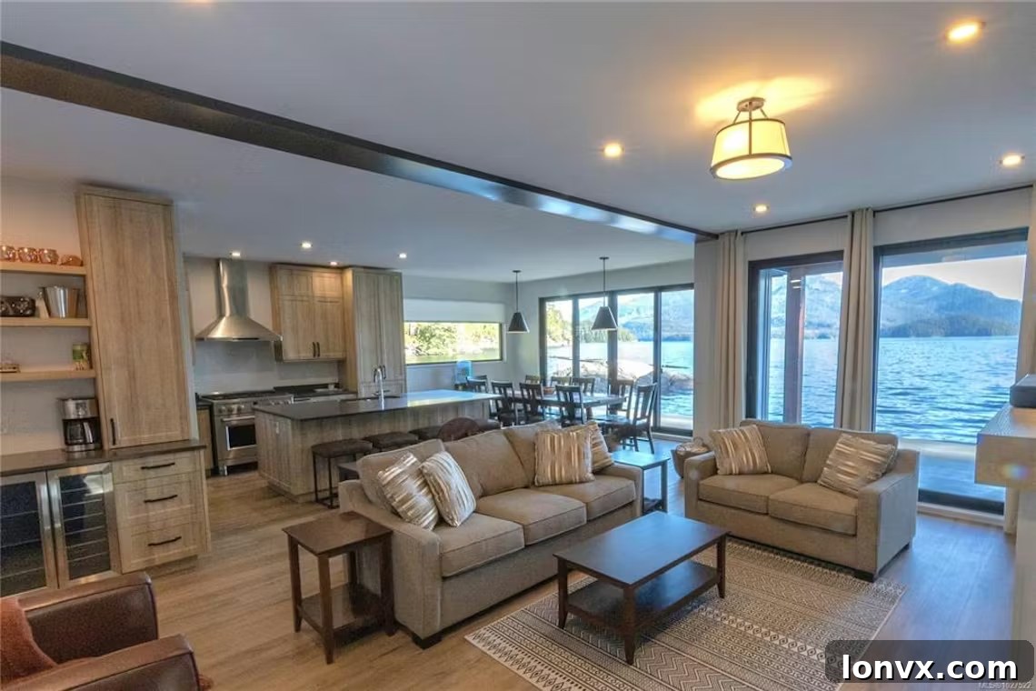 Luxury float home at Hoiss Point in Nootka Sound