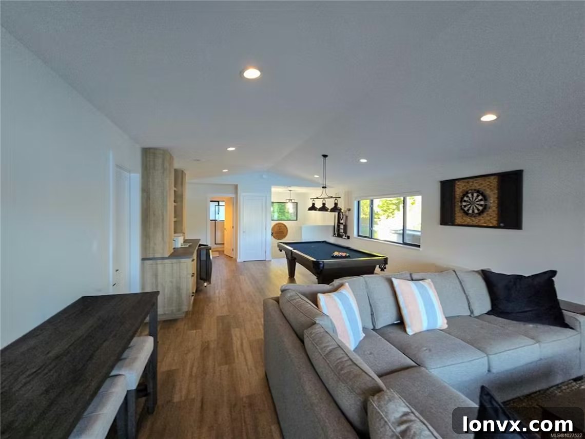 Interior view of the Hoiss Point float home kitchen